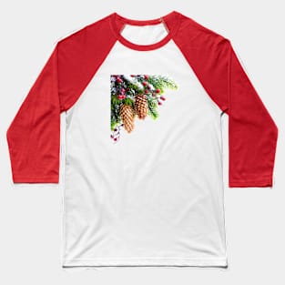 Christmas Pine Cones Baseball T-Shirt